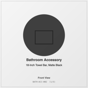 18-Inch Towel Bar, Matte Black