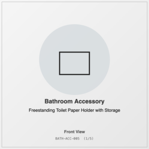Freestanding Toilet Paper Holder with Storage