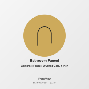 Centerset Faucet, Brushed Gold, 4-Inch