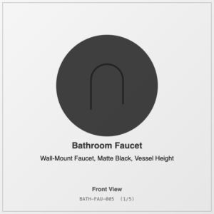 Wall-Mount Faucet, Matte Black, Vessel Height