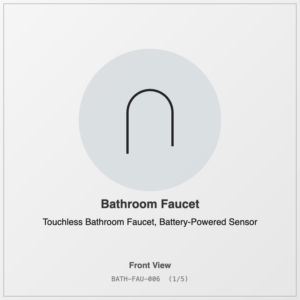 Touchless Bathroom Faucet, Battery-Powered Sensor