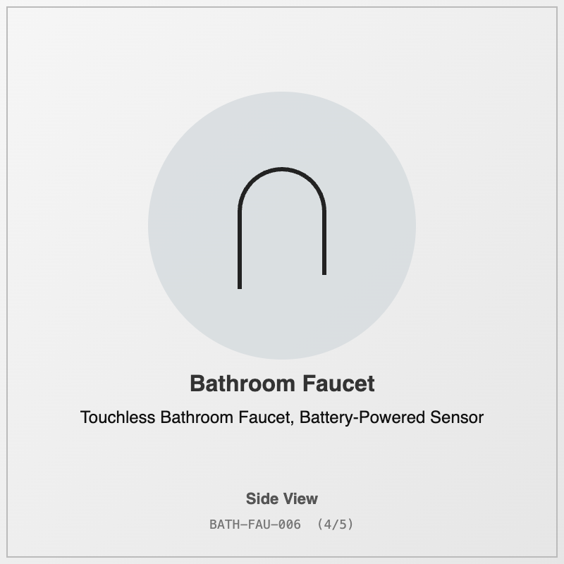 Touchless Bathroom Faucet, Battery-Powered Sensor - Image 4