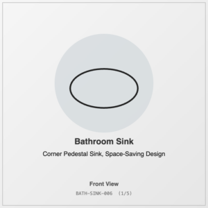 Corner Pedestal Sink, Space-Saving Design
