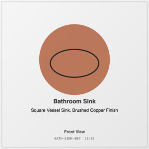 Square Vessel Sink, Brushed Copper Finish