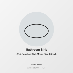 ADA-Compliant Wall-Mount Sink, 20-Inch