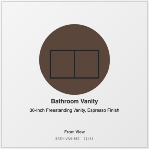 36-Inch Freestanding Vanity, Espresso Finish