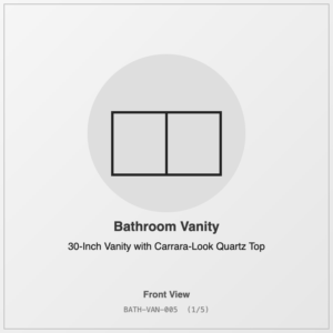 30-Inch Vanity with Carrara-Look Quartz Top