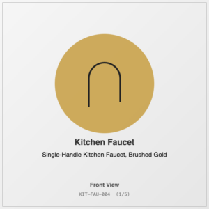 Single-Handle Kitchen Faucet, Brushed Gold