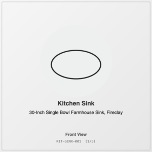 30-Inch Single Bowl Farmhouse Sink, Fireclay
