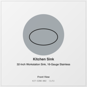 32-Inch Workstation Sink, 16-Gauge Stainless