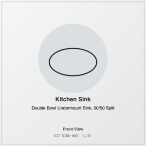 Double Bowl Undermount Sink, 50/50 Split