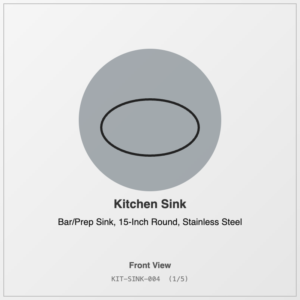 Bar/Prep Sink, 15-Inch Round, Stainless Steel