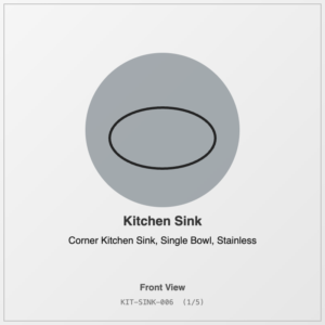 Corner Kitchen Sink, Single Bowl, Stainless